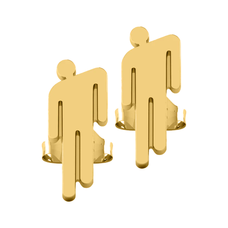 Gold Blohsh Mini Stud Earrings