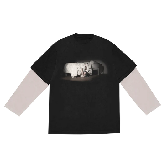 WHEN WE ALL FALL ASLEEP, WHERE DO WE GO? Anniversary Layered LS Tee in Black